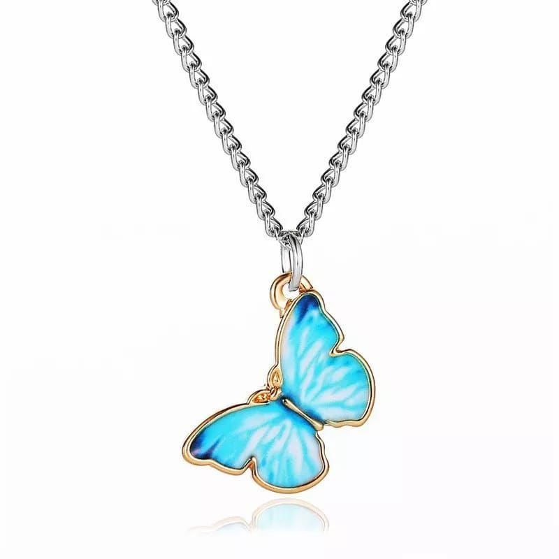 Pretty Blue butterfly Neck pendant for women and girls