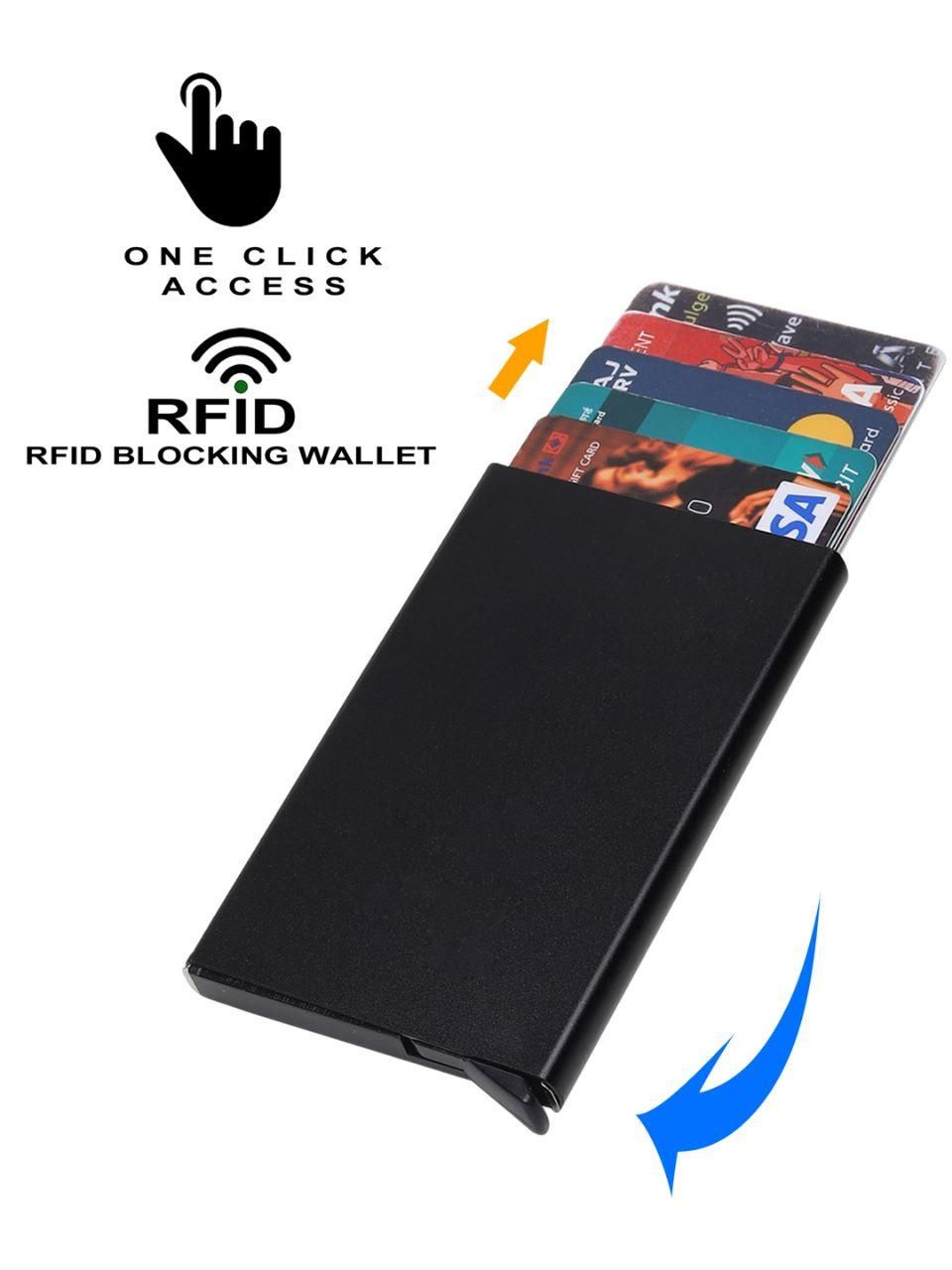 Men's RFID Protected Smart Pop Up Wallet 8 Card Slots