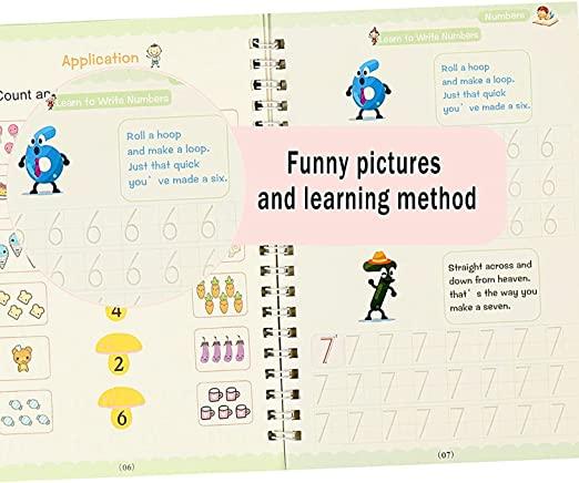 Preschool Tracing Book with Pen - Magic Calligraphy Copybook (1-Pack)