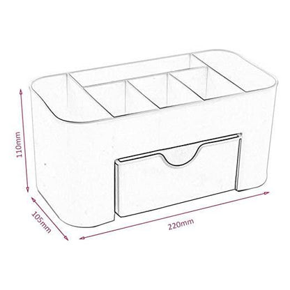 Multi-Functional Plastic Make Up Organizer Box with Desktop Table Organizer