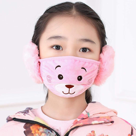 Winter Face Mask Plush Ear Muffs Covers