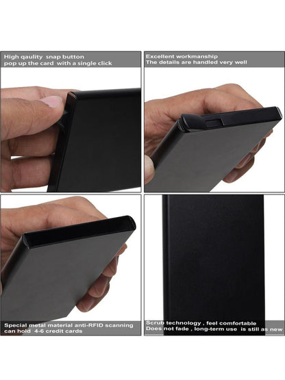 Men's RFID Protected Smart Pop Up Wallet 8 Card Slots