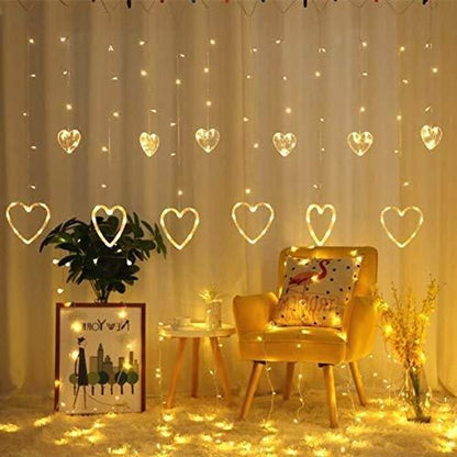 Heart Series Lights: Heart Curtain Light with 5+5 Heart Design