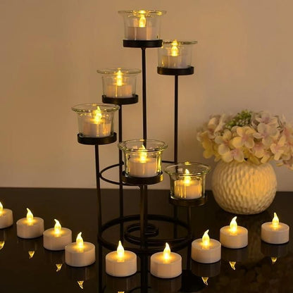 15-Piece Yellow Mini LED Tea Light Candles: Bright, Flameless, and Smokeless Decorative Acrylic Tea Light Candles (2 cm)