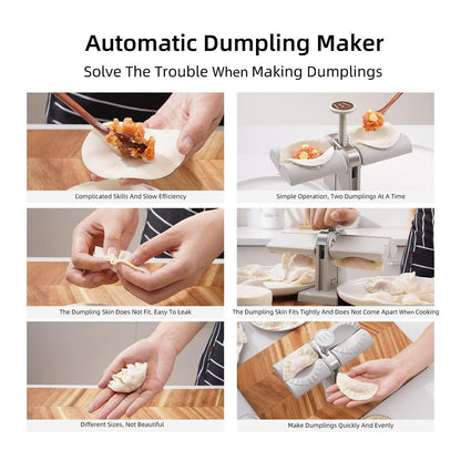 Double Head Automatic Dumpling Maker Mold Machine