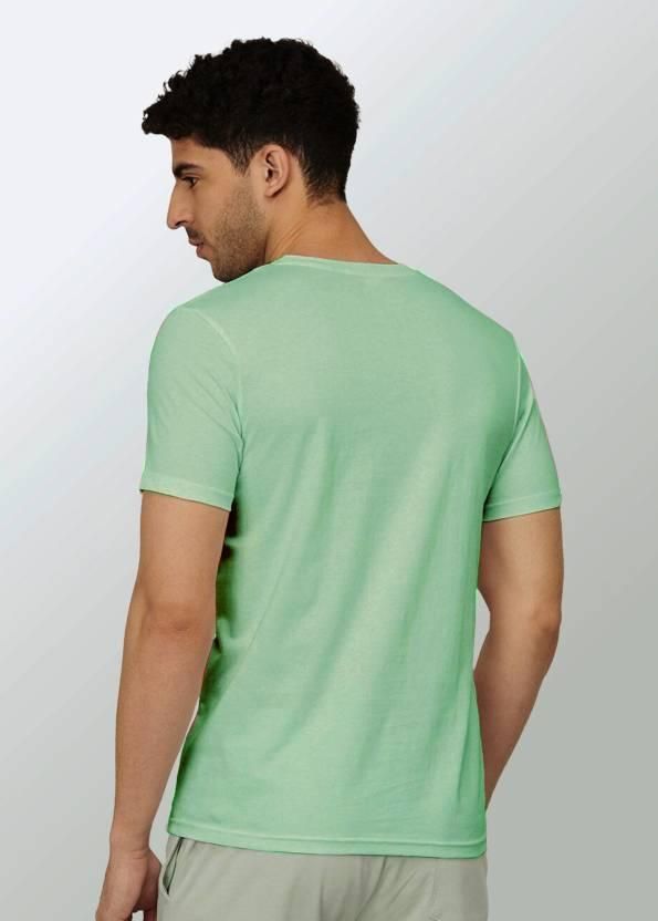 Cotton Blend Solid Half Sleeves Men's Round neck T-Shirt
