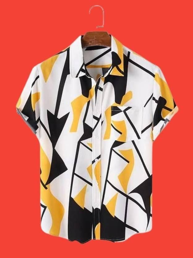 Men Regular Fit Printed Multicolor Casual Shirt