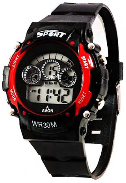 Digital Sports Round Dial Watch For Boy's And Girl's