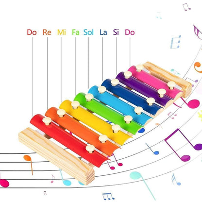 Wooden Xylophone Musical Toy 8 Note (Big Size)