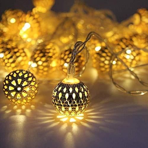16 Metal Balls Decorative String Lights