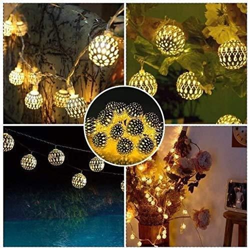 16 Metal Balls Decorative String Lights