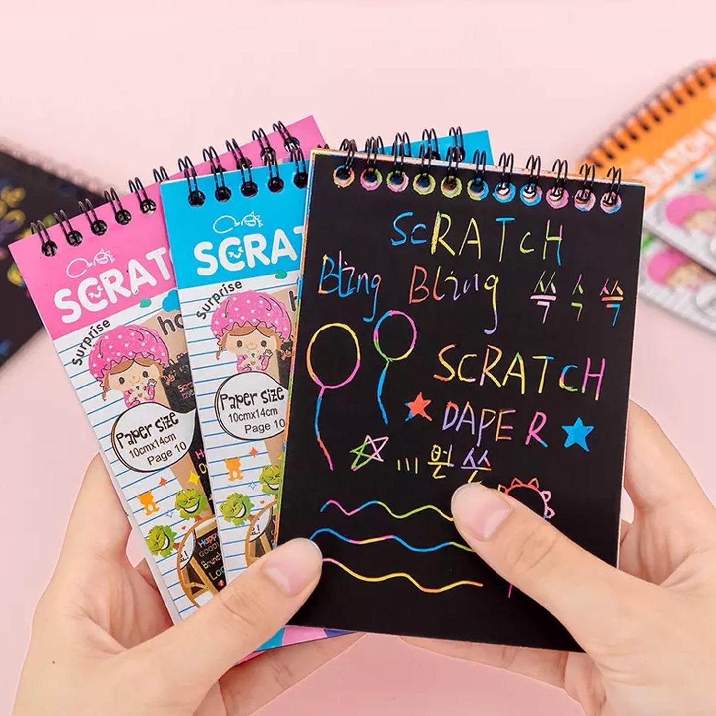 Art Scratch Paper Book Sheets (10 Pages)