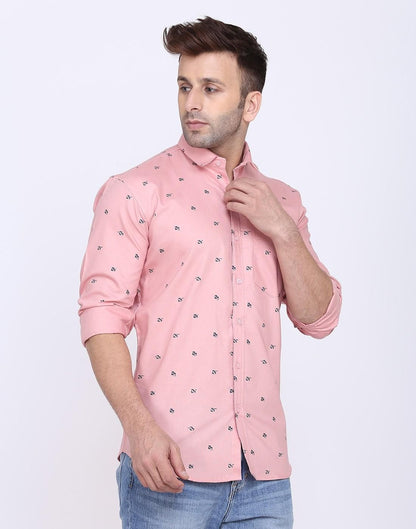 Cotton Blend Printed Full Sleeves Regular Fit Men's Casual Shirt