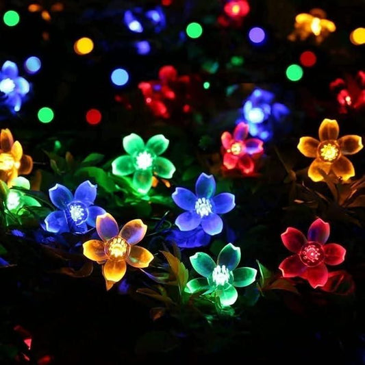 Plug-In Fairy String Lights: 40 LED Blossom Flower Decoration Lights